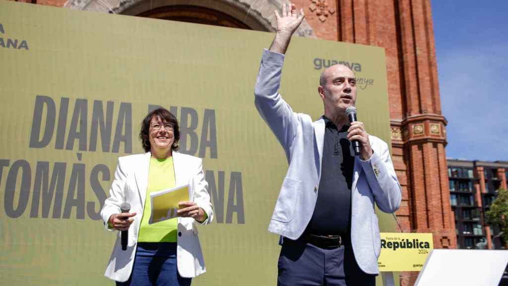 Tomàs Molina en la 'Festa de la República' de ERC, en el mes de abril