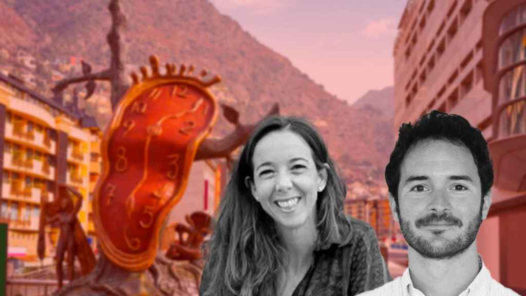 Carlota Pi, Marc Torras y la obra 'La Nobleza del Tiempo' de Salvador Dalí en Andorra
