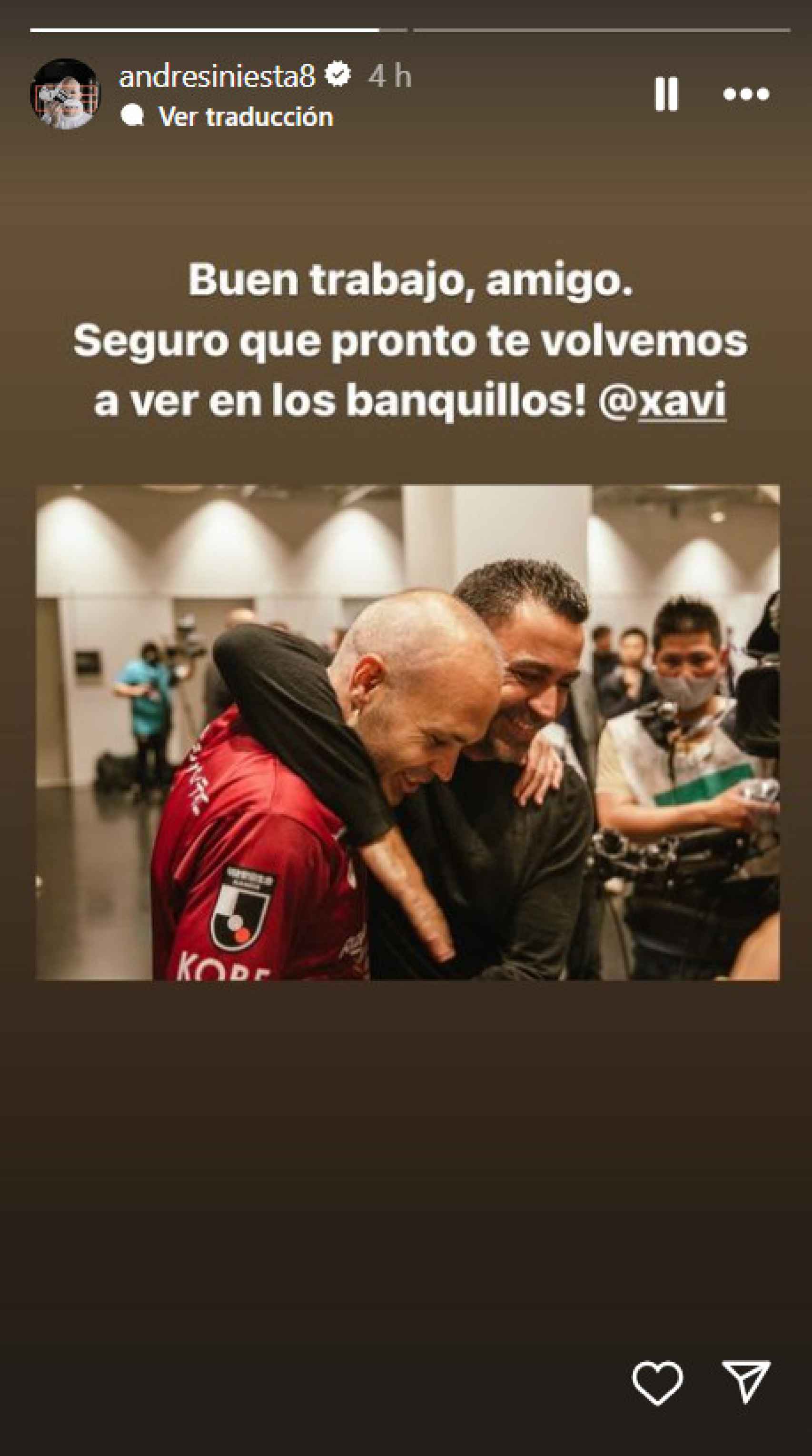 El mensaje de Iniesta a Xavi en Instagram