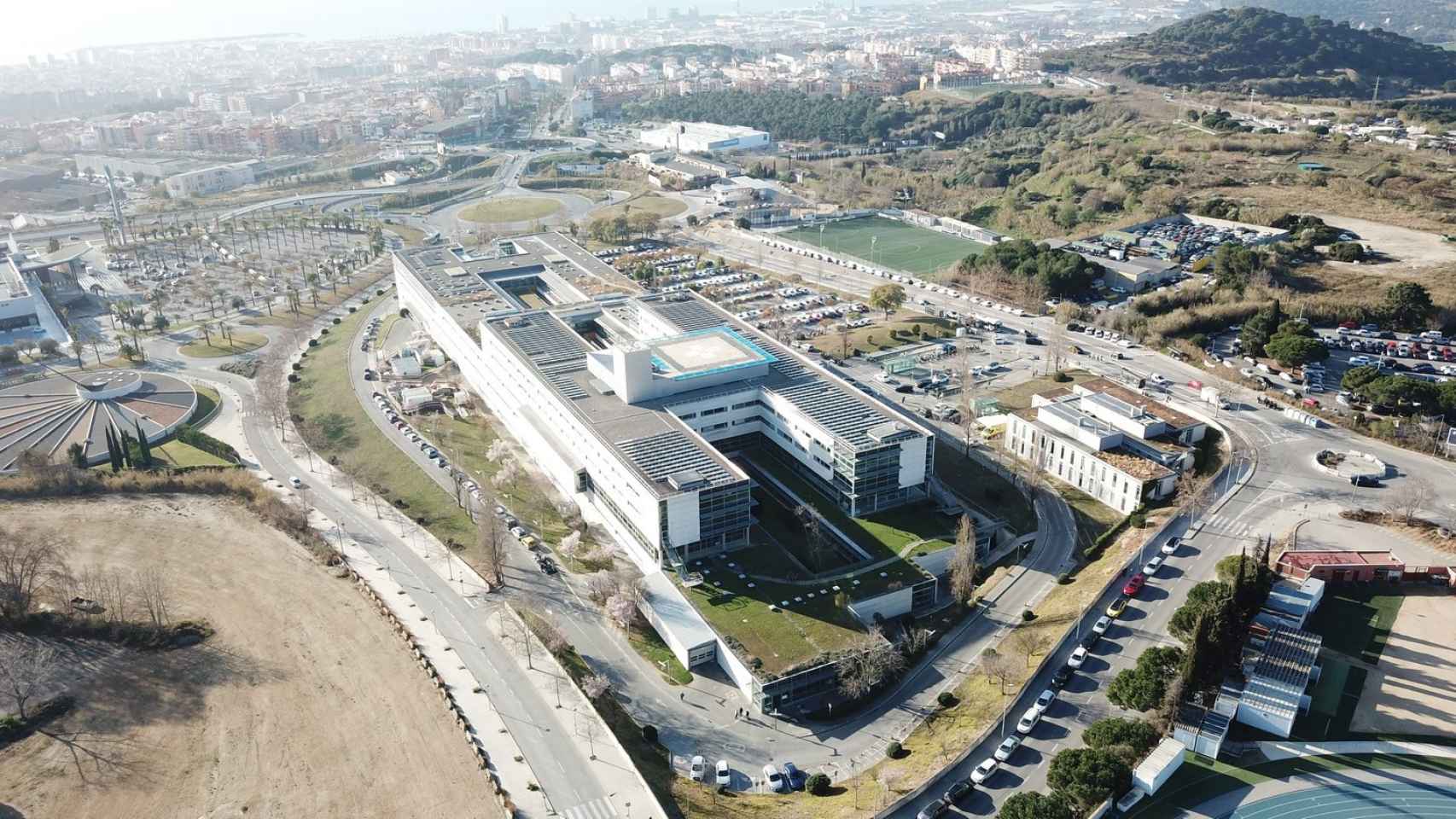 Imagen aérea del Hospital de Mataró