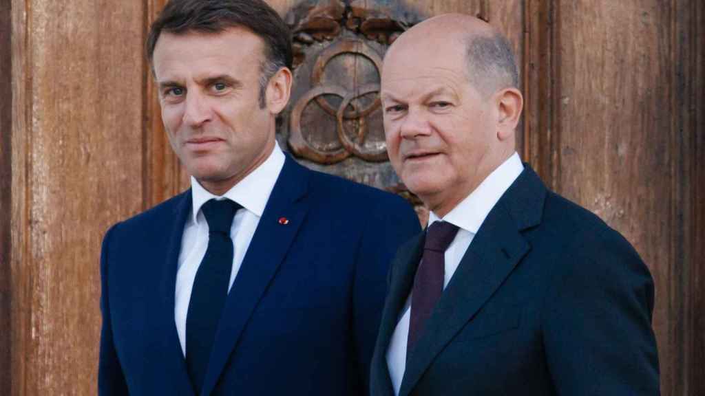 El presidente de Francia, Emmanuel Macron, y el canciller alemán, Olaf Scholz