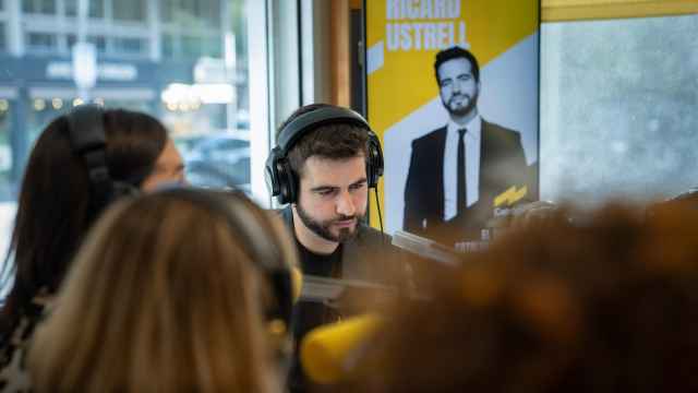 Ricard Ustrell en el estudio de Catalunya Ràdio