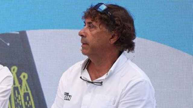 Guillermo Altadill, navegante, durante la presentación de la Copa América femenina y joven