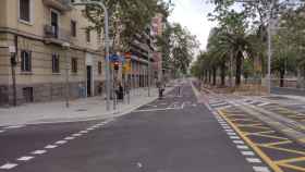 Carril bici de la avenida Diagonal de Barcelona
