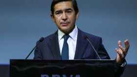 El presidente del BBVA, Carlos Torres, en una comparecencia corporativa