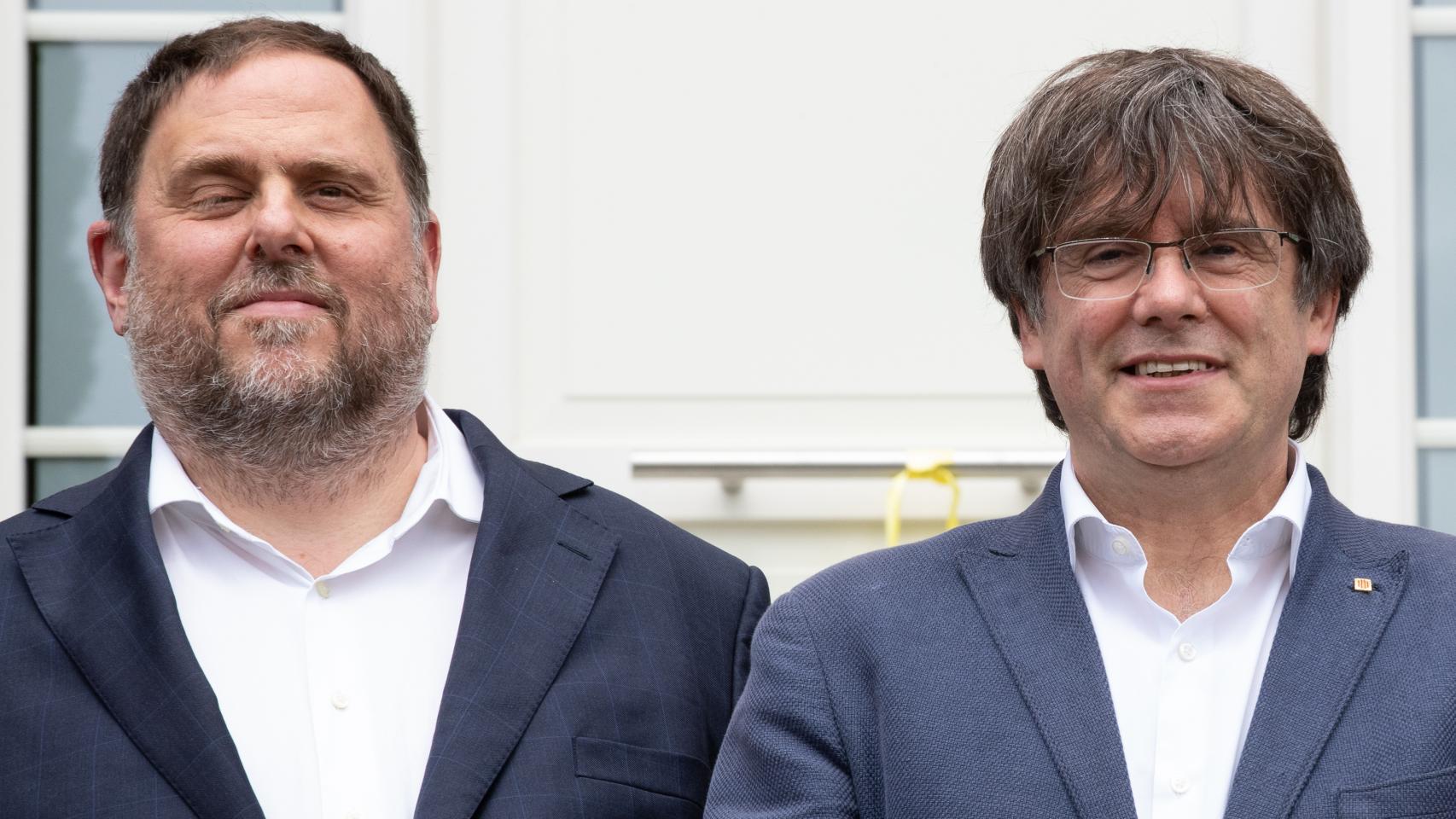 Oriol Junqueras y Carles Puigdemont, en 2021