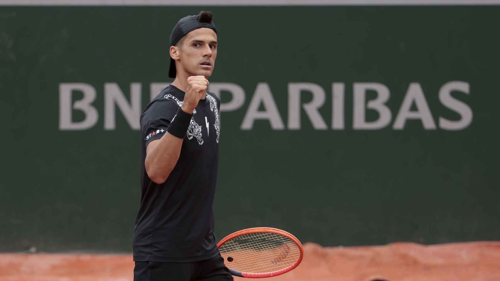 Federico Coria, en un partido de Roland-Garros, en mayo de este año