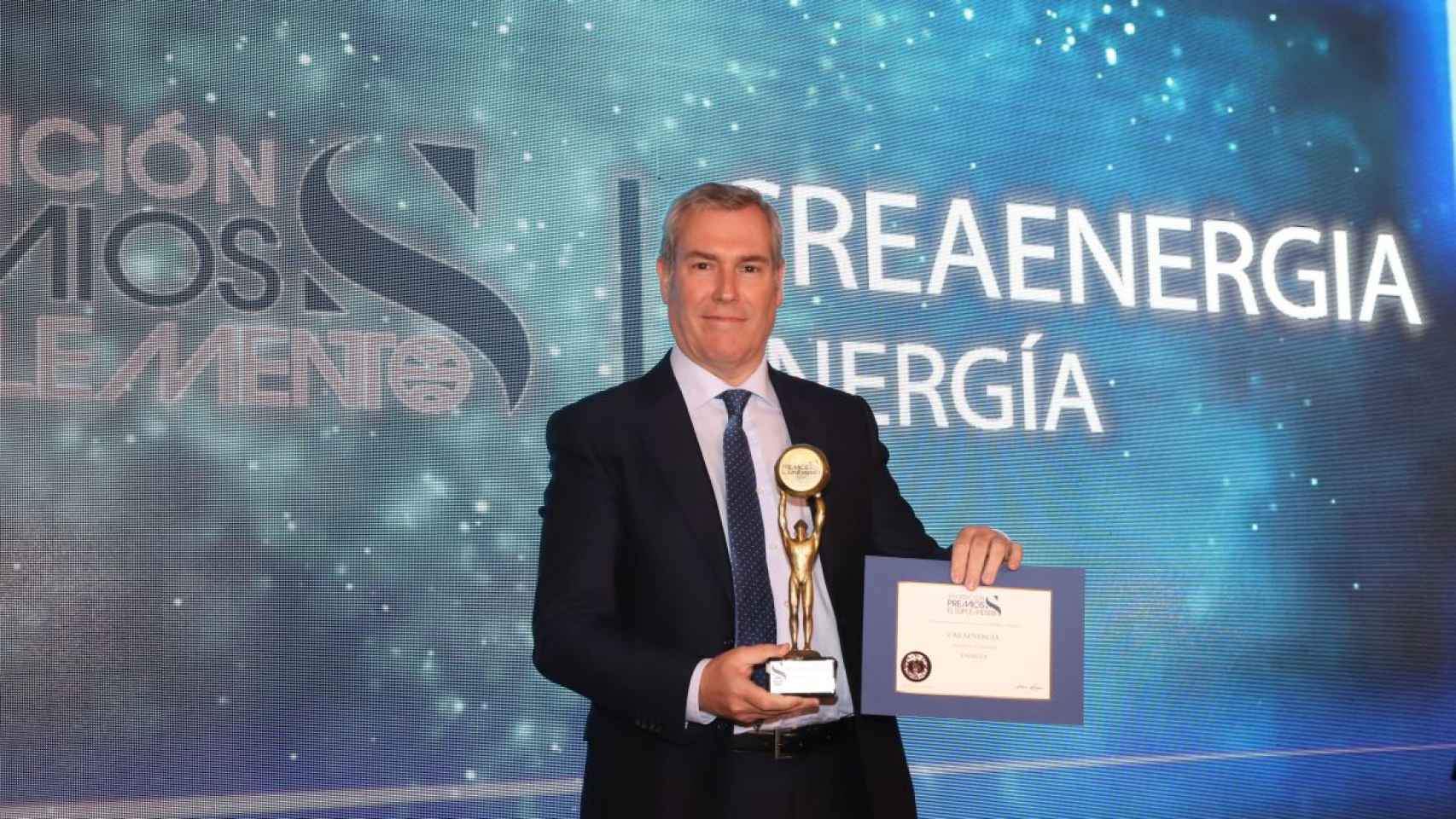Emilio Rousaud, CEO de CreaEnergia en la gala de premios El Suplemento