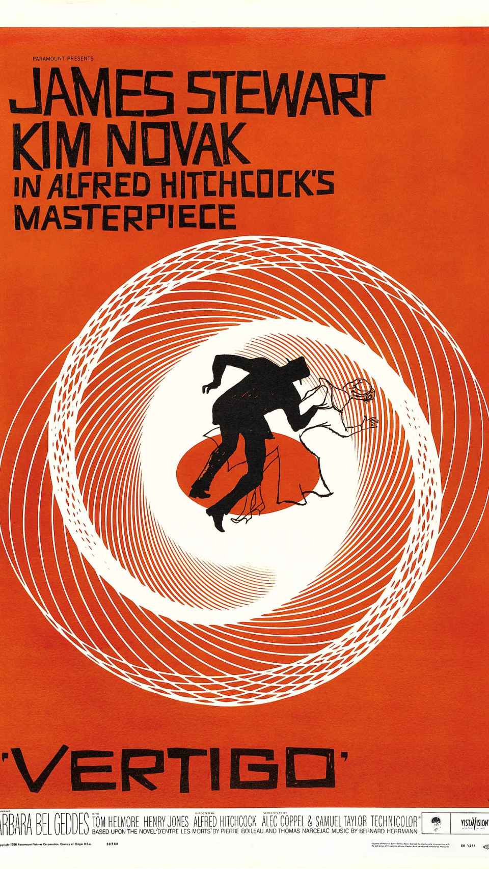 Cartel de 'Vértigo' diseñado por Saúl Bass (1958)