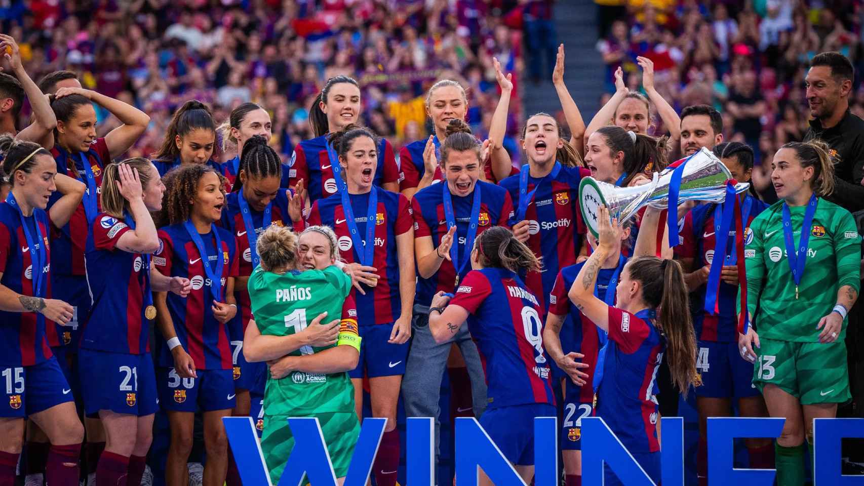 El Barça Femenino, en máxima euforia, tras ganar la Champions League