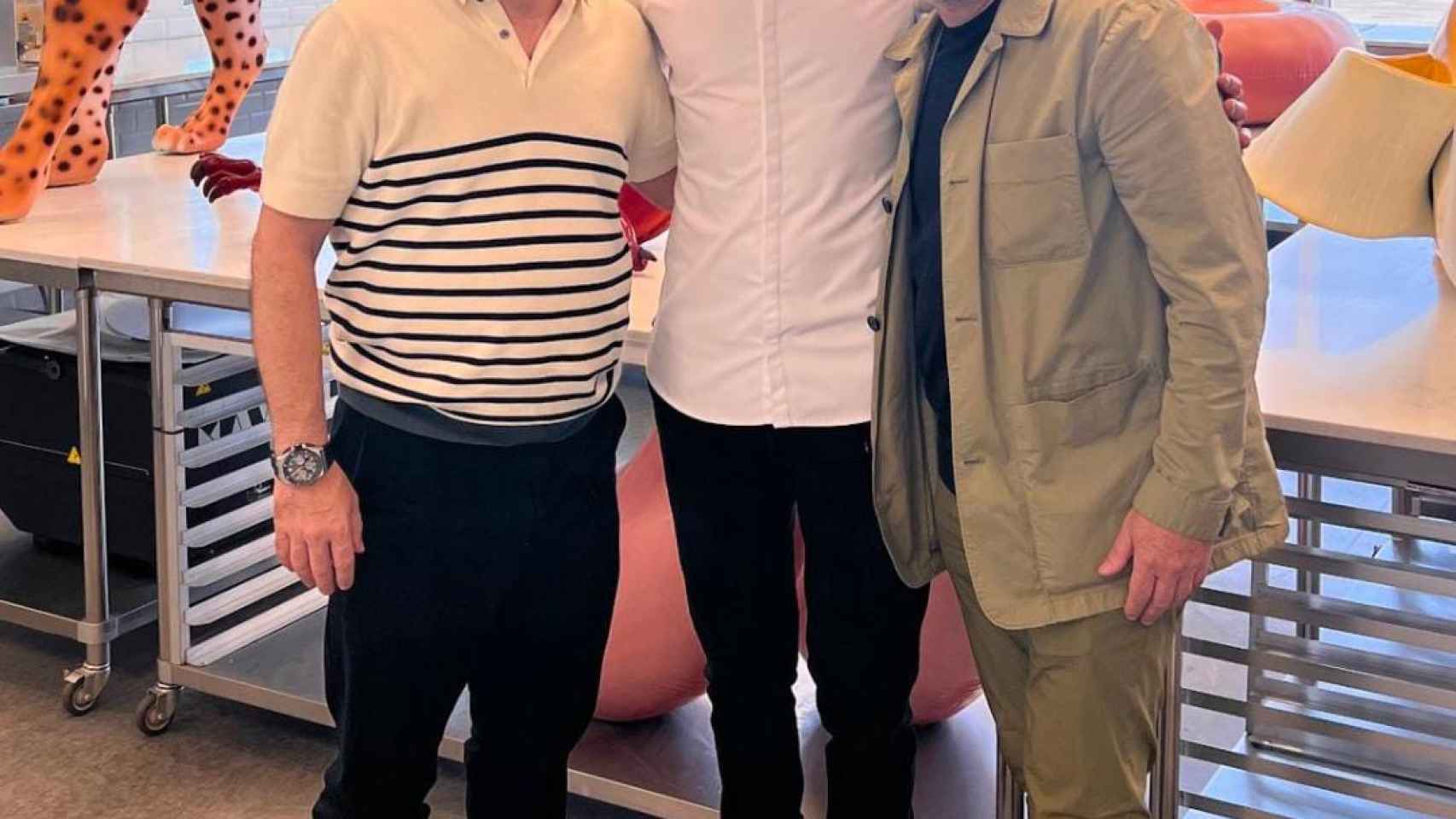 Los hermanos Roca con Amaury Guichon