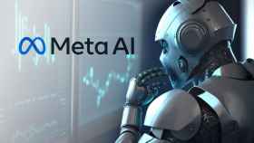 Logotipo de Meta AI ilustrado con un androide