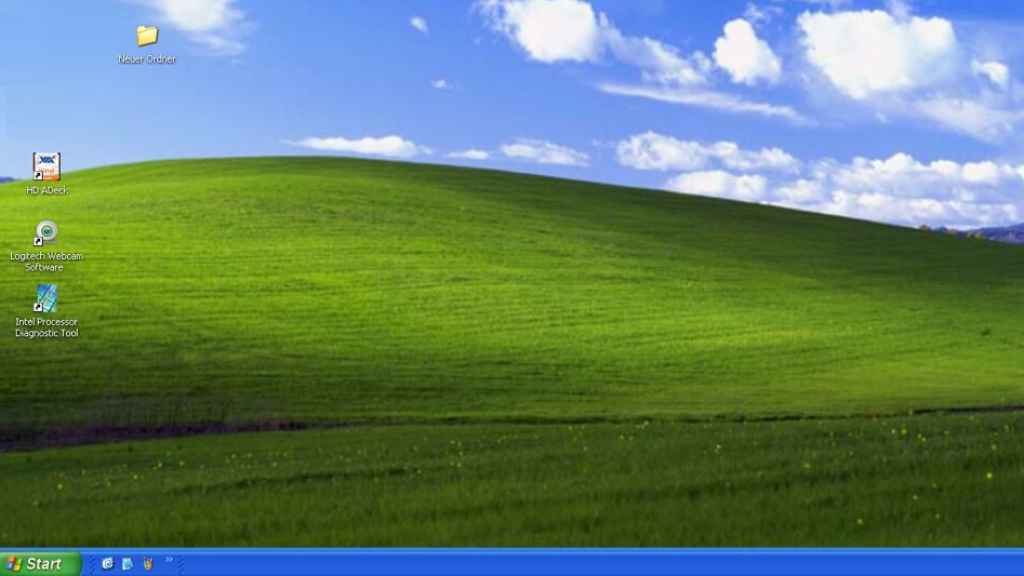 Escritorio del sistema operativo Windows XP, ya obsoleto