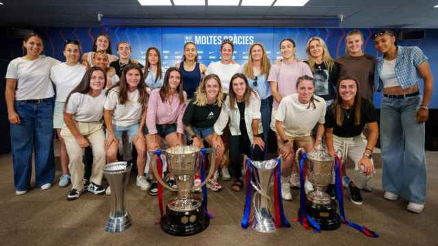 Las jugadoras del Barça Femenino se despiden de Mariona Caldentey