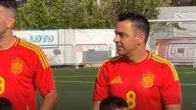 Xavi Hernández, en un partido solidario con la selección española y la Asociación de Futbolistas Españoles
