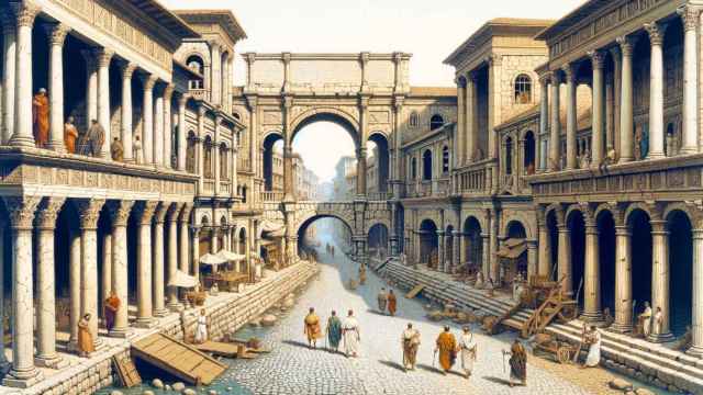 Calle romana generada con IA