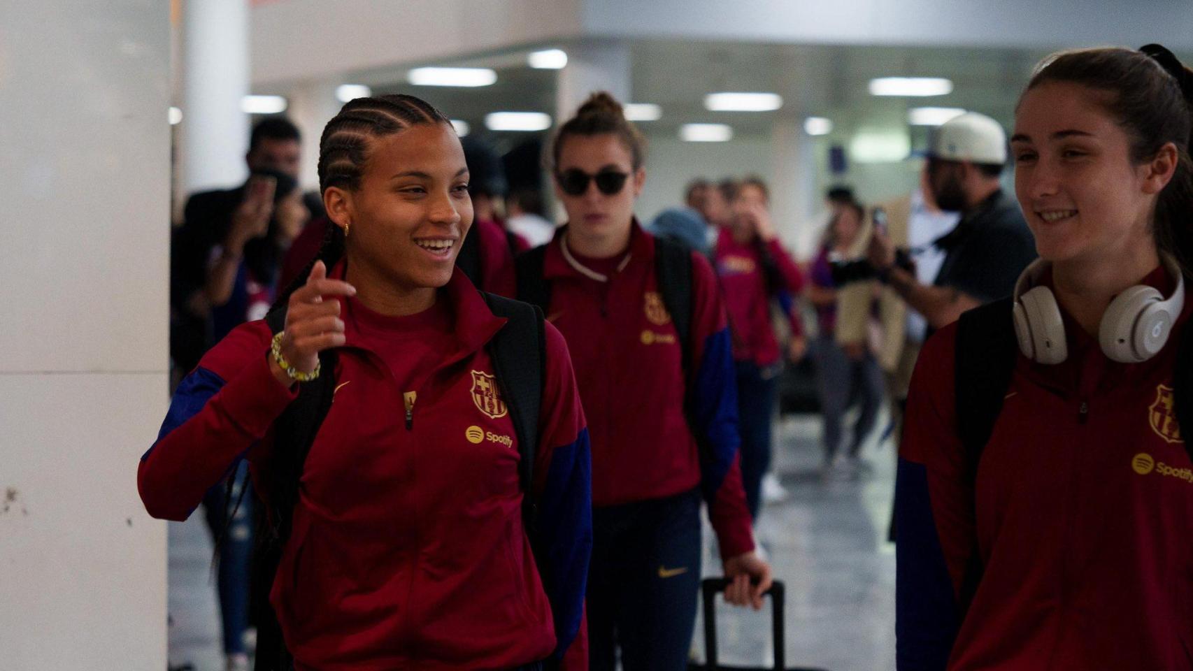 Las jugadoras del Barça Femenino llegan a México