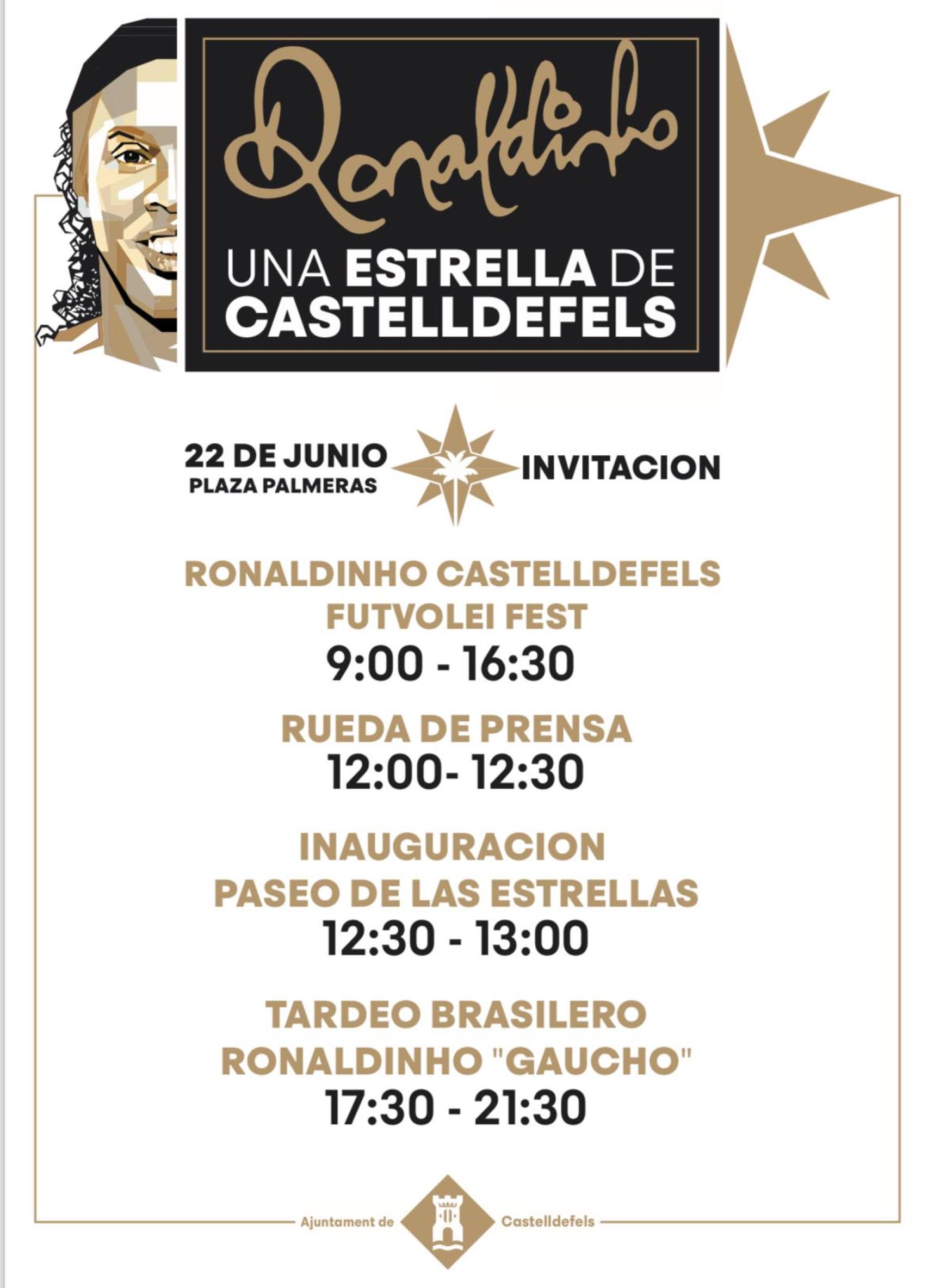 Invitación al estreno del Paseo de las Estrellas de Castelldefels