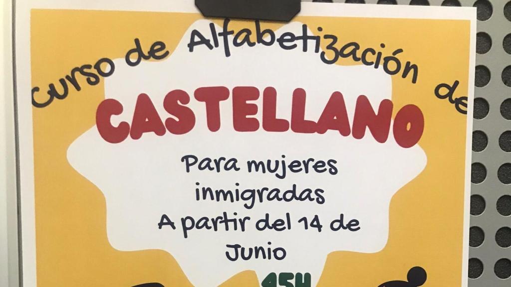 Cartel de un curso de castellano que ha indignado a los radicales del catalán