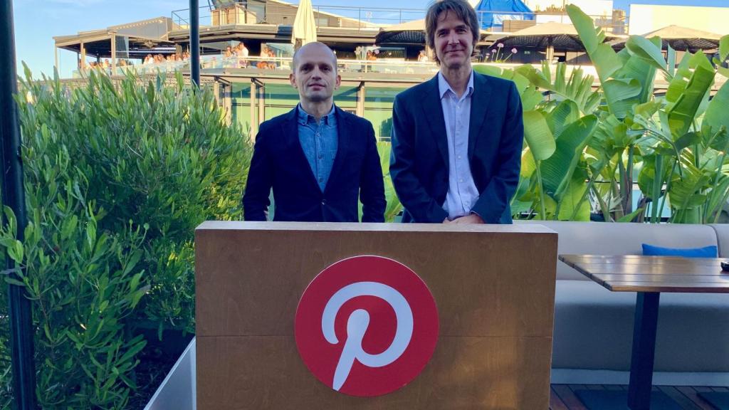 Clément Schvartz y Christian Cochs, en el acto inaugural de Pinterest