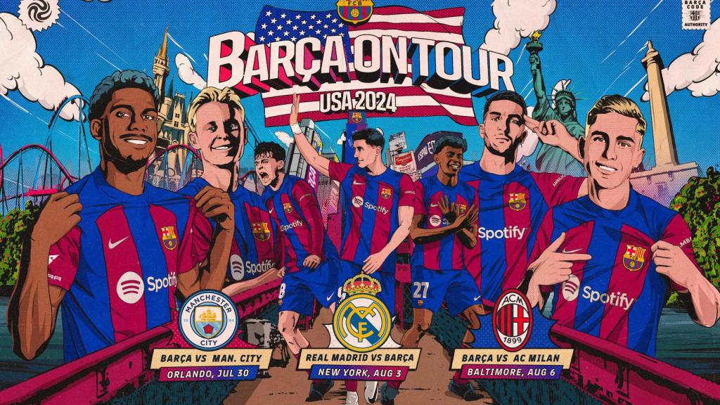 El cartel de la gira 'Barça on Tour' por Estados Unidos