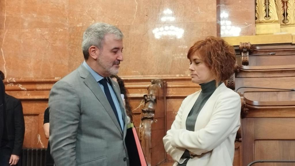 El alcalde de Barcelona, Jaume Collboni (PSC), y la líder de ERC, Elisenda Alamany.