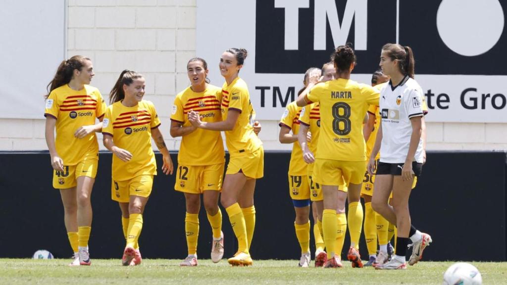 El Barça Femenino festeja la última goleada de la temporada 2023-24