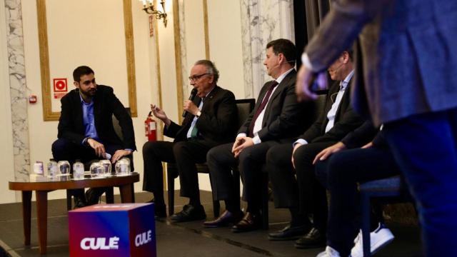 Joan Gaspart, durante el primer evento oficial de Culemanía, 'El futuro del Barça, en juego'