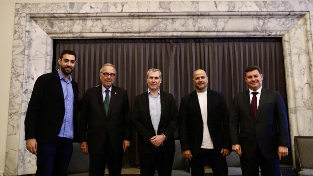 Joan Gaspart, Eduard Romeu, Emili Rousaud y Xavi Vilajoana, en el evento de Culemanía, moderado por Víctor Malo