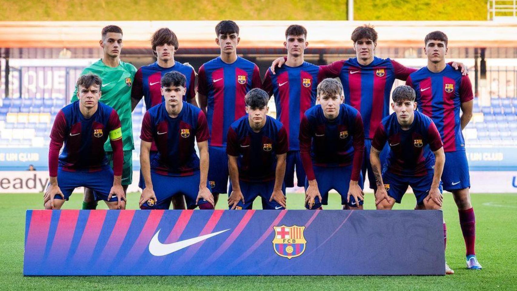 Equipo del Barça en la última Youth League