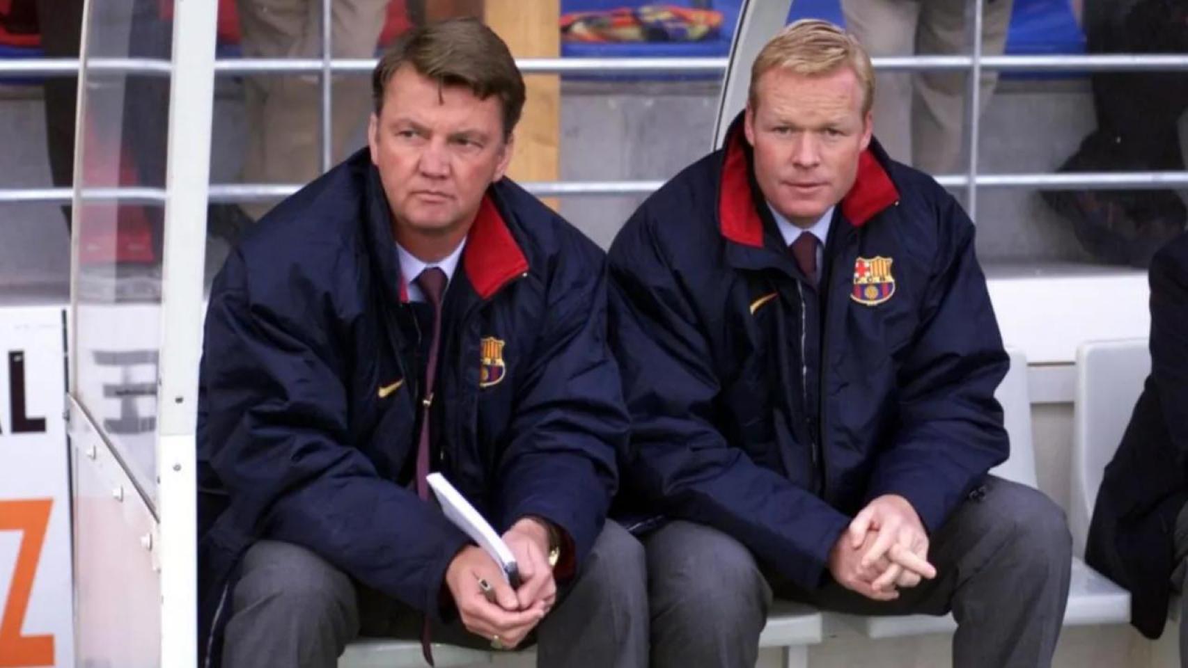 Van Gaal y Koeman, durante su etapa en el banquillo del Barça