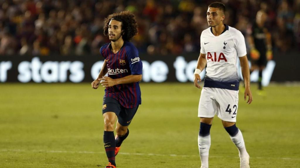 Marc Cucurella, durante un amistoso del Barça contra el Tottenham