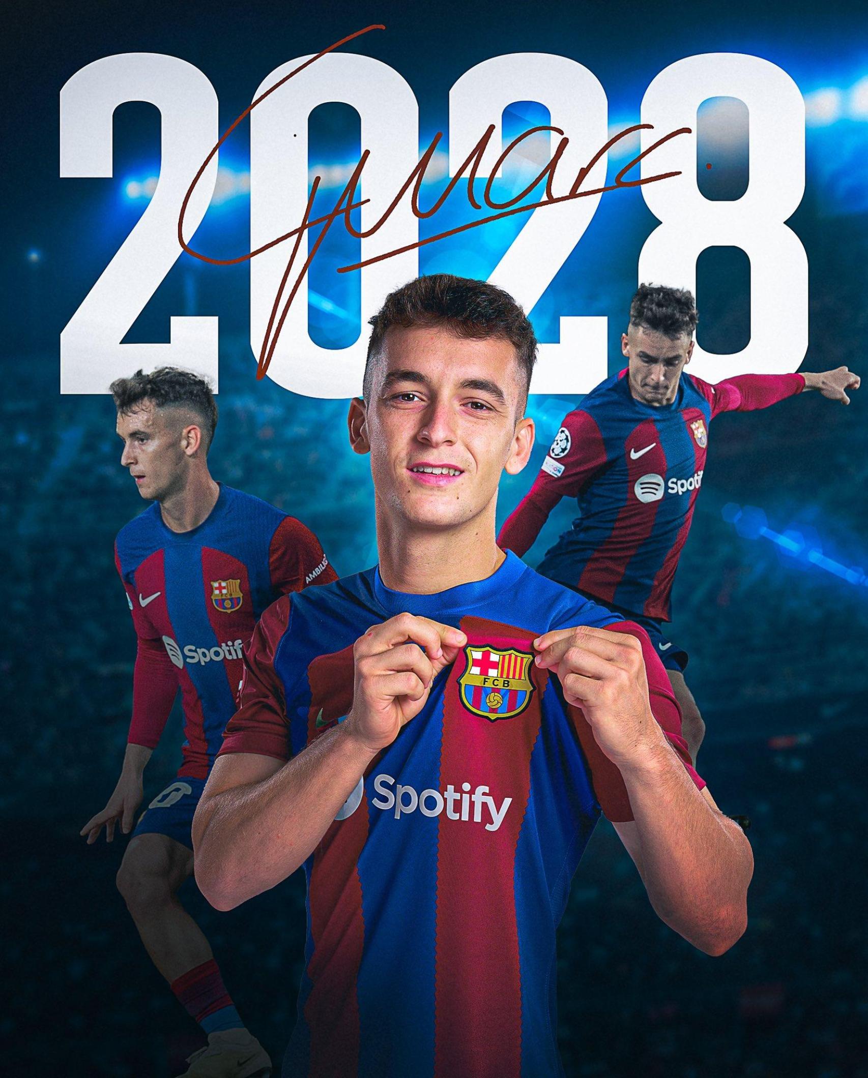 Marc Casadó renueva con el Barça hasta 2028