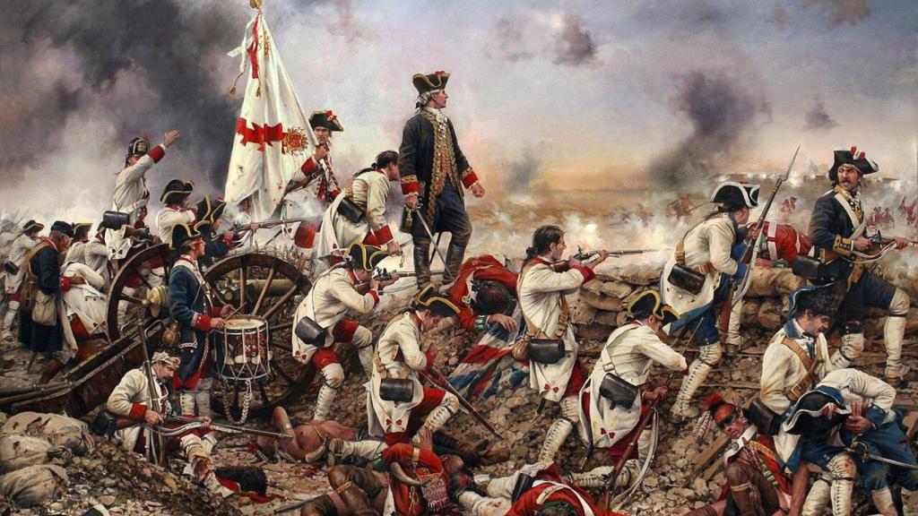 El cuadro 'Por España y por el Rey, Gálvez en América', muestra al militar español durante la Batalla de Pensacola.
