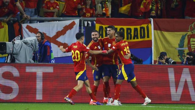 La euforia de la selección de España durante la victoria contra Italia en la Eurocopa
