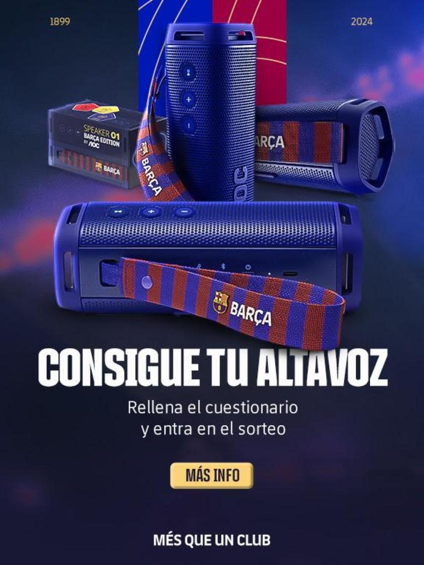 El sorteo del Barça por un altavoz oficial de la marca