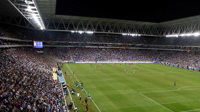El RCDE Stadium, en un derbi entre el Espanyol y el Barça