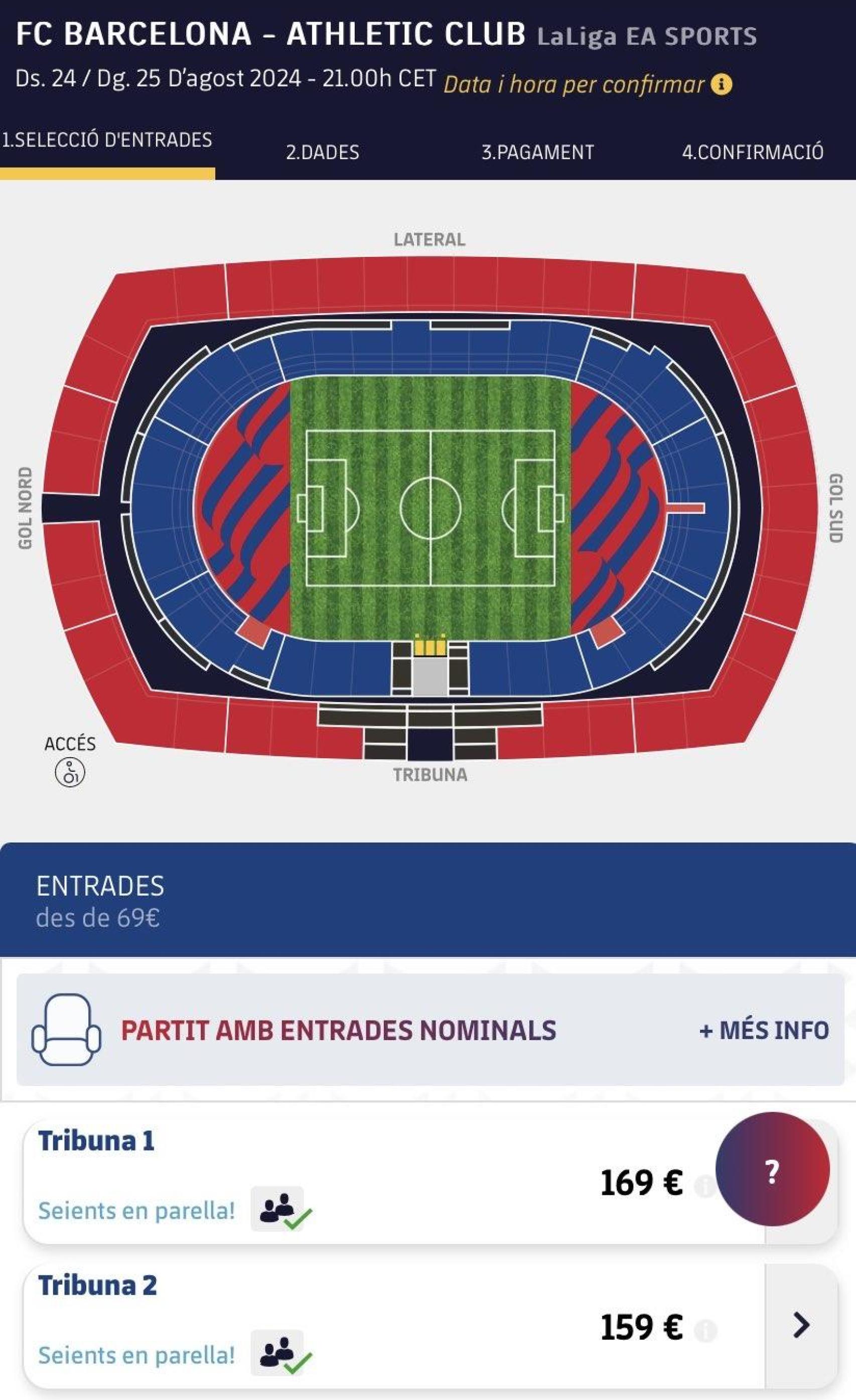 Los precios de las entradas del Barça-Athletic