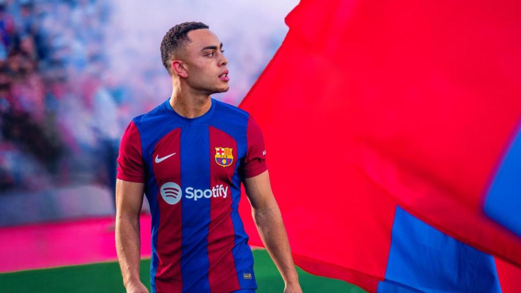 Sergiño Dest, en un partido de pretemporada con el Barça