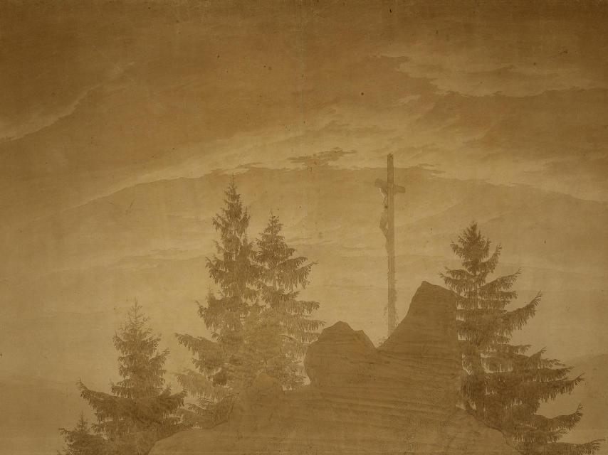 'Cruz en la montaña', boceto de1806 para el lienzo de 1808
