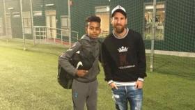 Leo Messi, junto a un joven Lamine Yamal