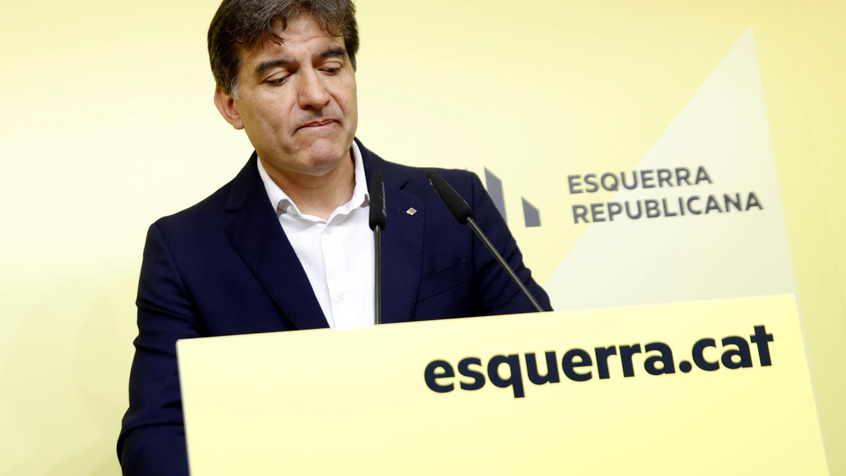 El viceconsejero de Estrategia y Comunicación del Govern, Sergi Sabrià, en una rueda de prensa