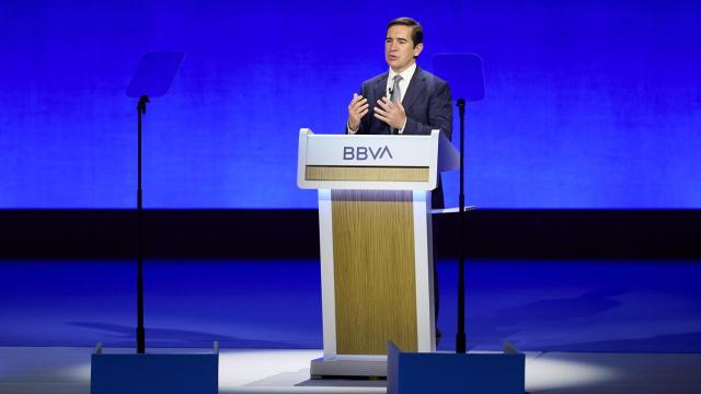 El presidente del BBVA, Carlos Torres, durante la junta extraordinaria de accionistas / EP