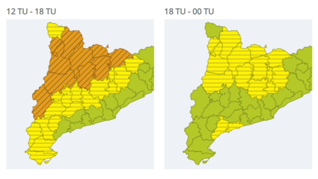 Comarcas en alerta este sábado