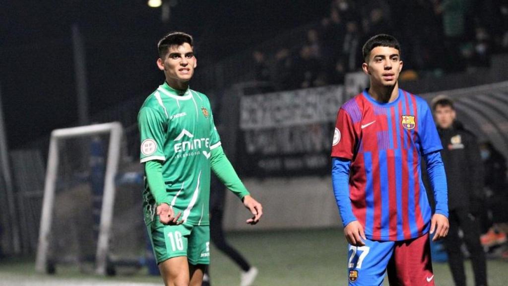 Gerard Martín en un partido contra el Barça de Copa del Rey