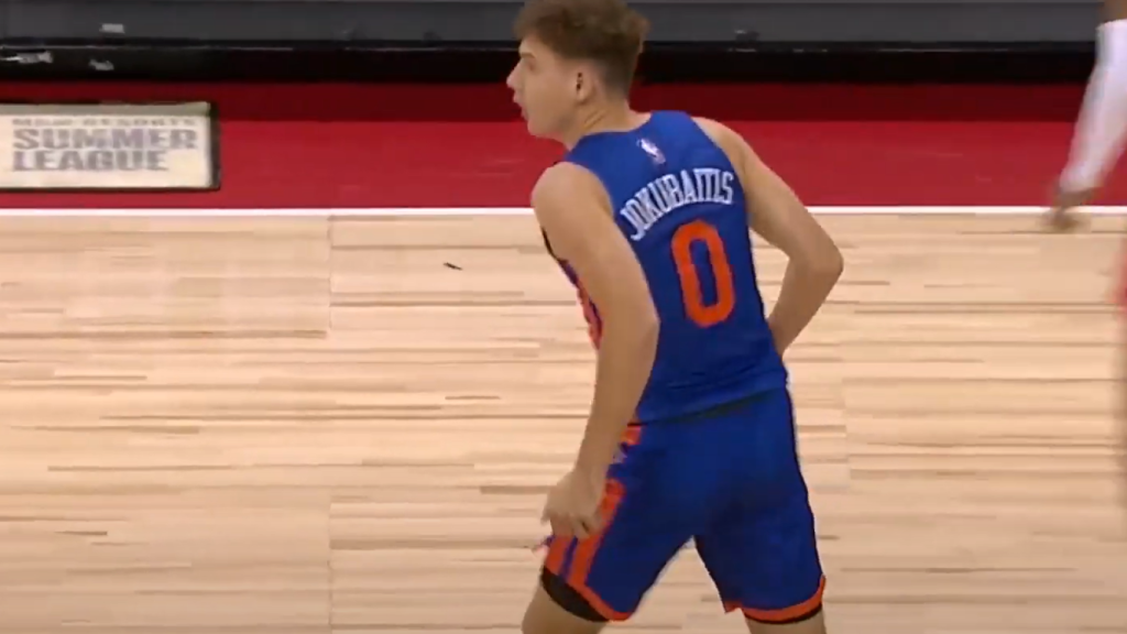 Jokubaitis en 2021, en la Summer League de la NBA con los Knicks