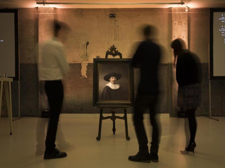 El lienzo creado por inteligencia artificial (IA) en el proyecto ‘The New Rembrandt’.