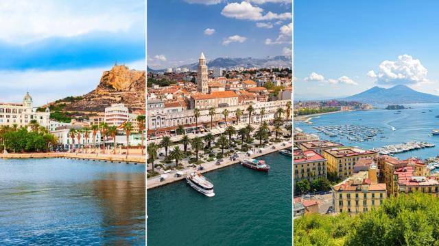 Vistas de Alicante, Split y Nápoles