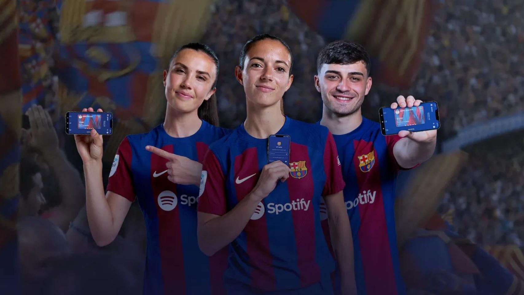 Engen, Aitana y Pedri promocionan una campaña para hacerse socios del Barça