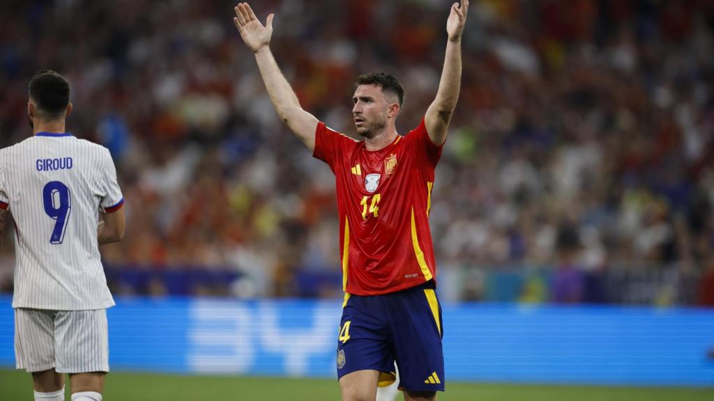 Aymeric Laporte, durante el España-Francia de la Eurocopa 2024